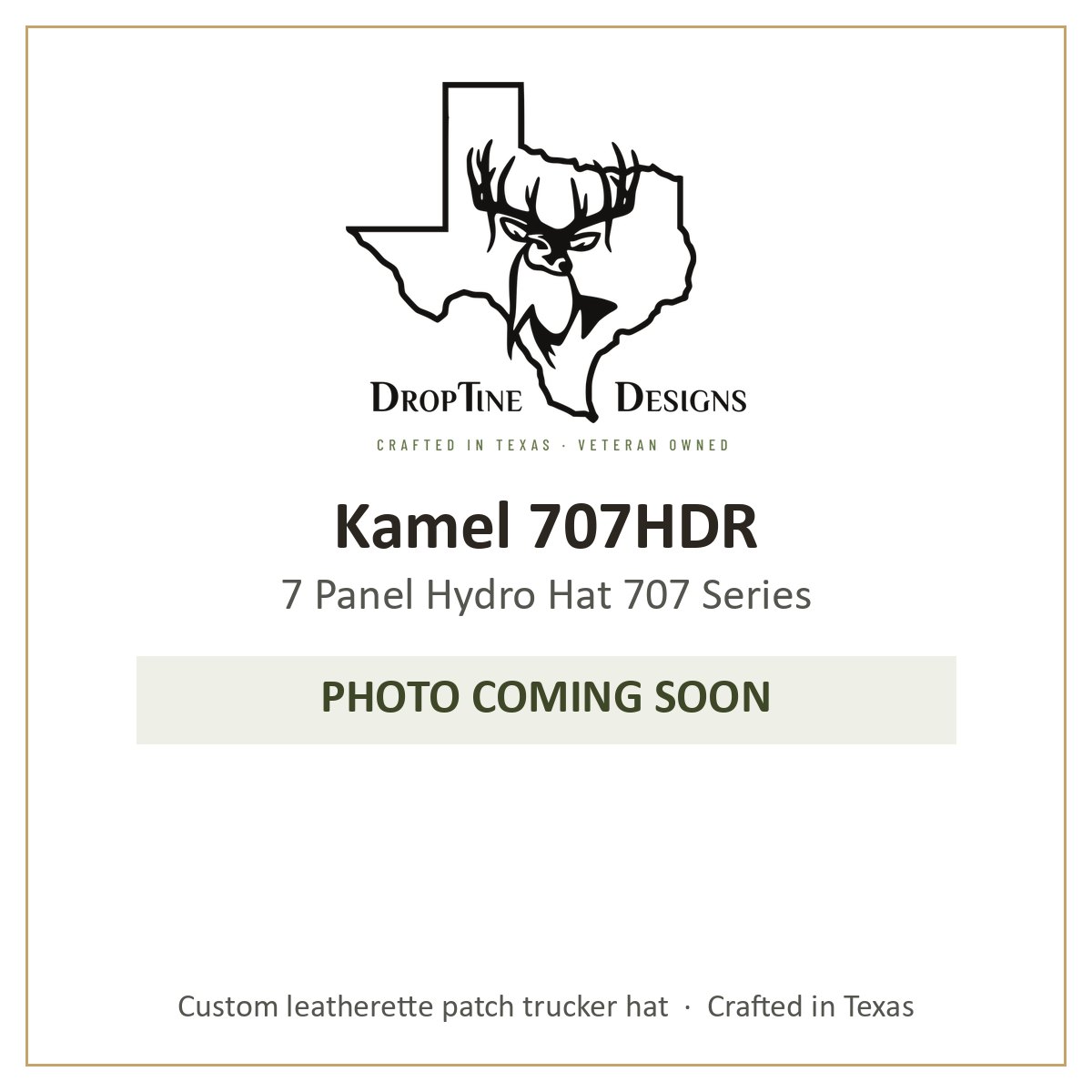 Photo coming soon: Kamel 707HDR 7 Panel Hydro Hat 707 Series