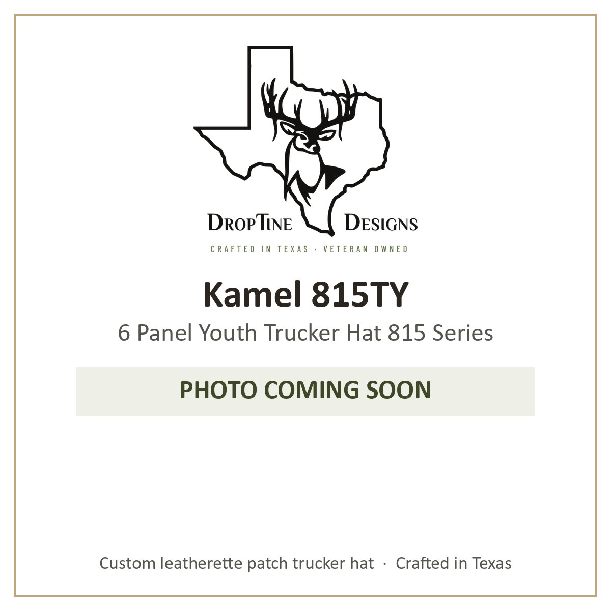 Photo coming soon: Kamel 815TY 6 Panel Youth Trucker Hat 815 Series