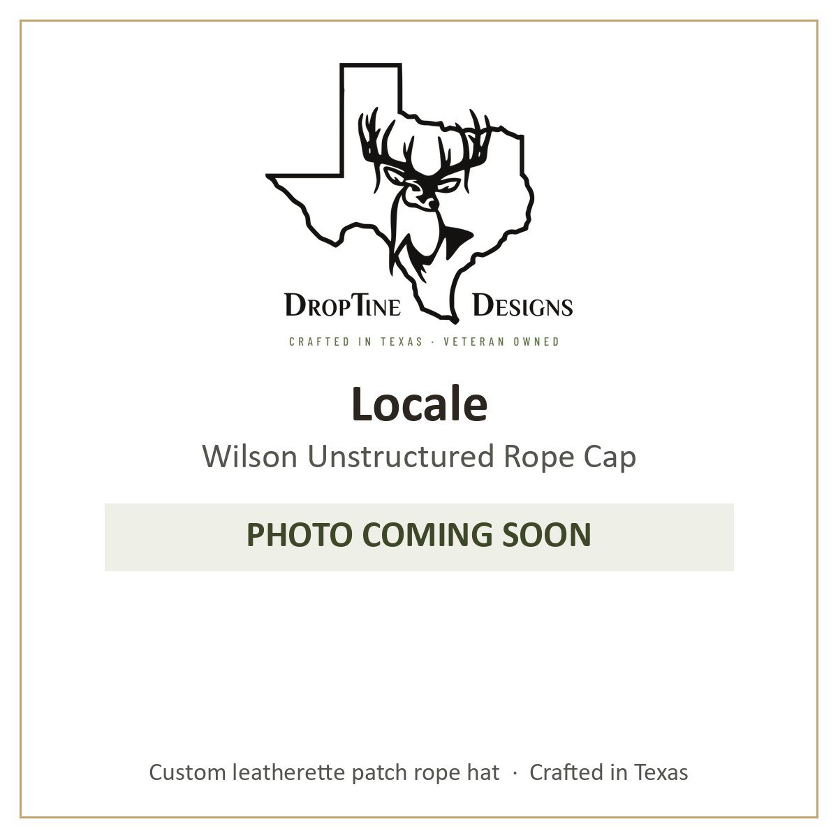 Photo coming soon: Locale Wilson Unstructured Rope Cap