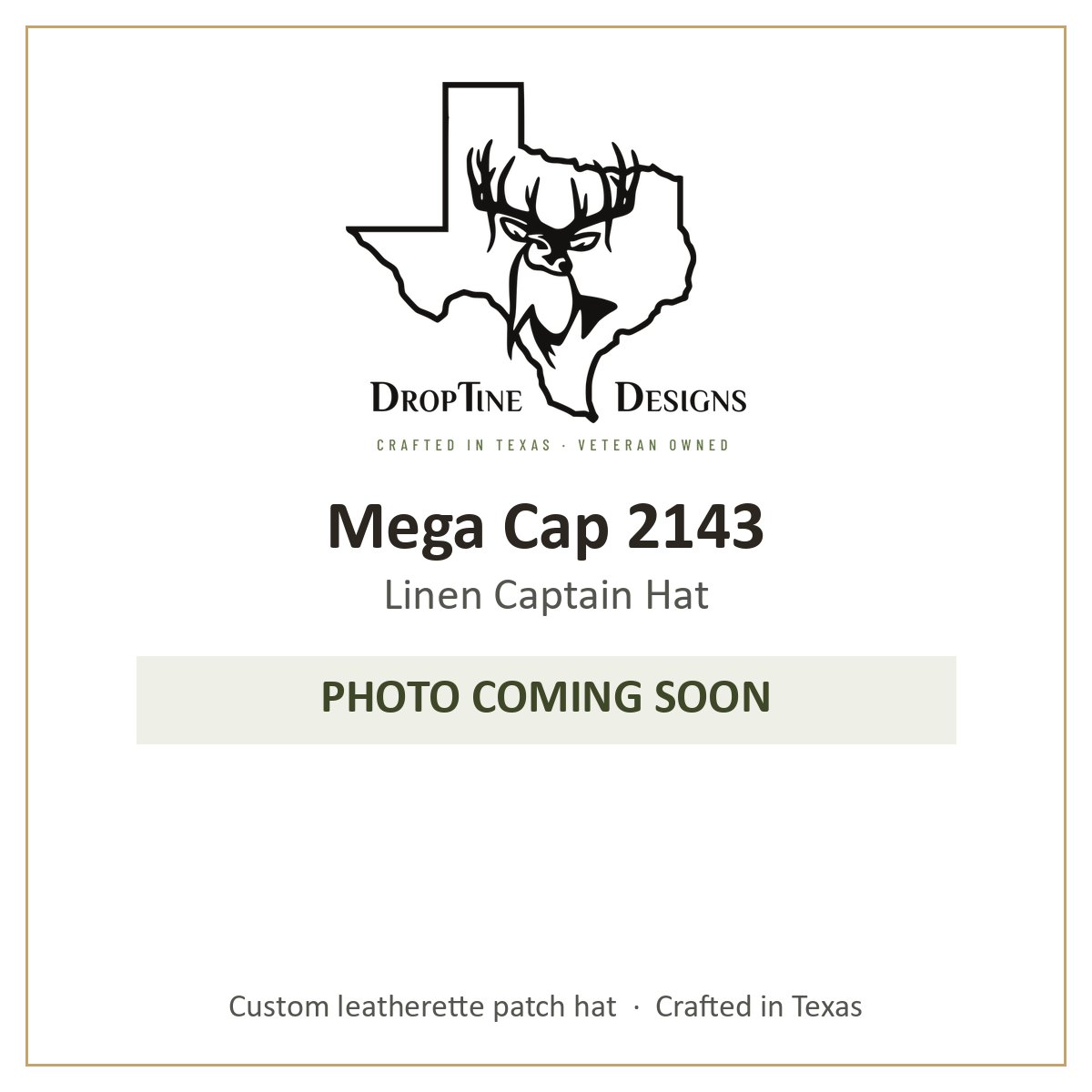 Photo coming soon: Mega Cap 2143 Linen Captain Hat