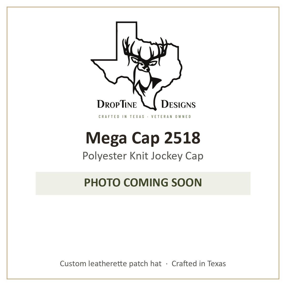 Photo coming soon: Mega Cap 2518 Polyester Knit Jockey Cap