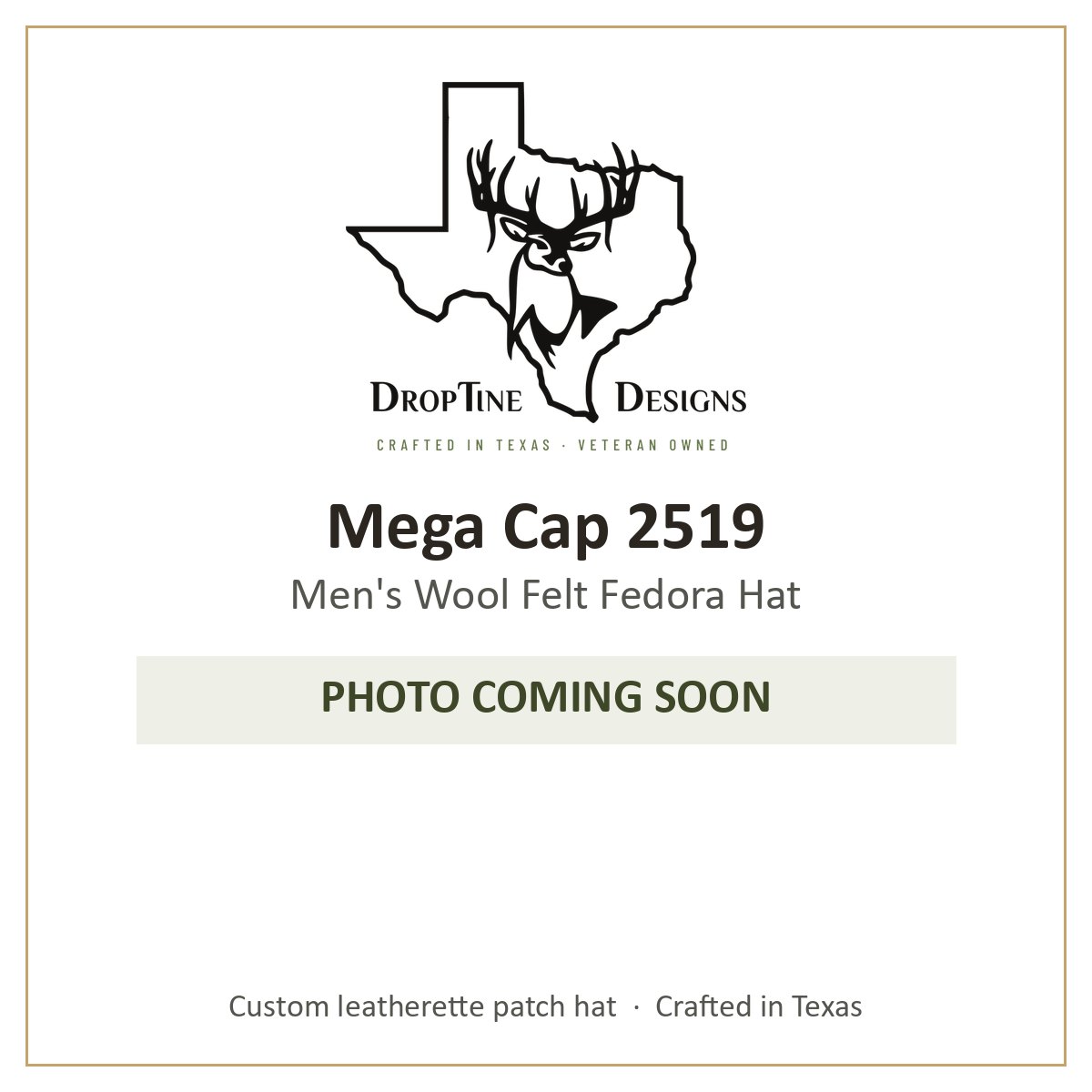 Photo coming soon: Mega Cap 2519 Men's Wool Felt Fedora Hat
