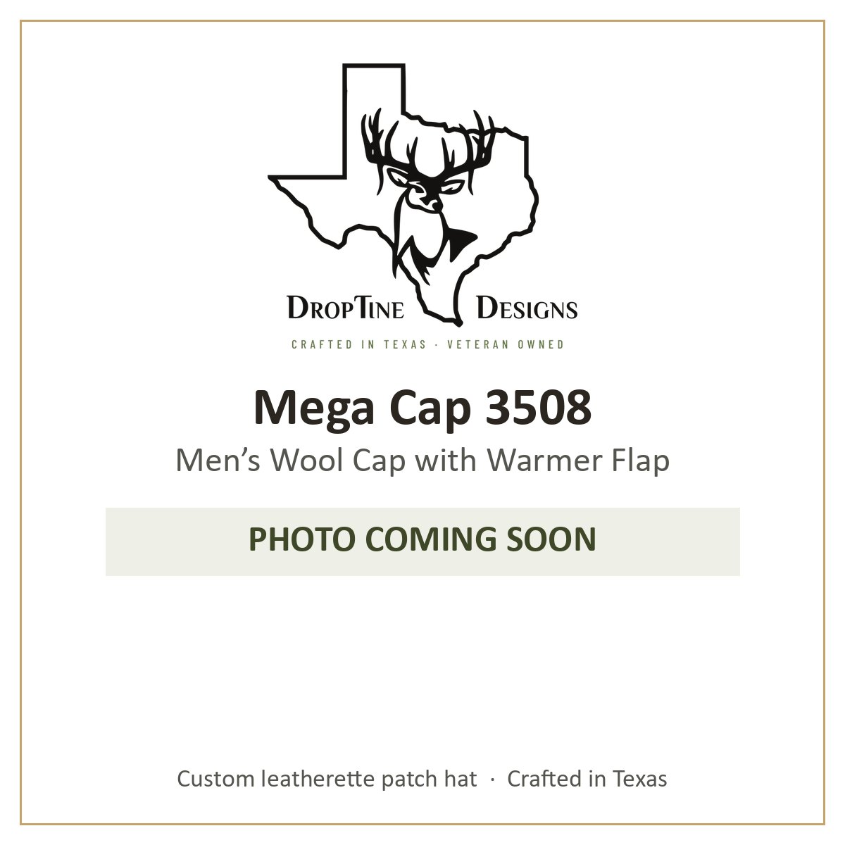 Photo coming soon: Mega Cap 3508 Men’s Wool Cap with Warmer Flap