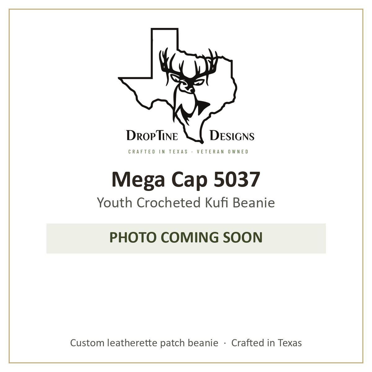 Photo coming soon: Mega Cap 5037 Youth Crocheted Kufi Beanie