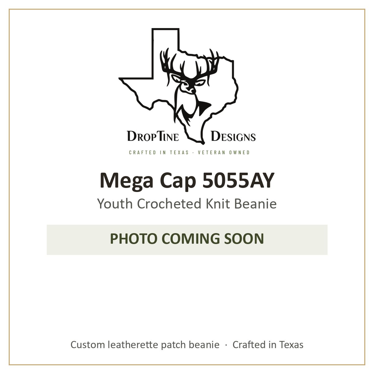 Photo coming soon: Mega Cap 5055AY Youth Crocheted Knit Beanie