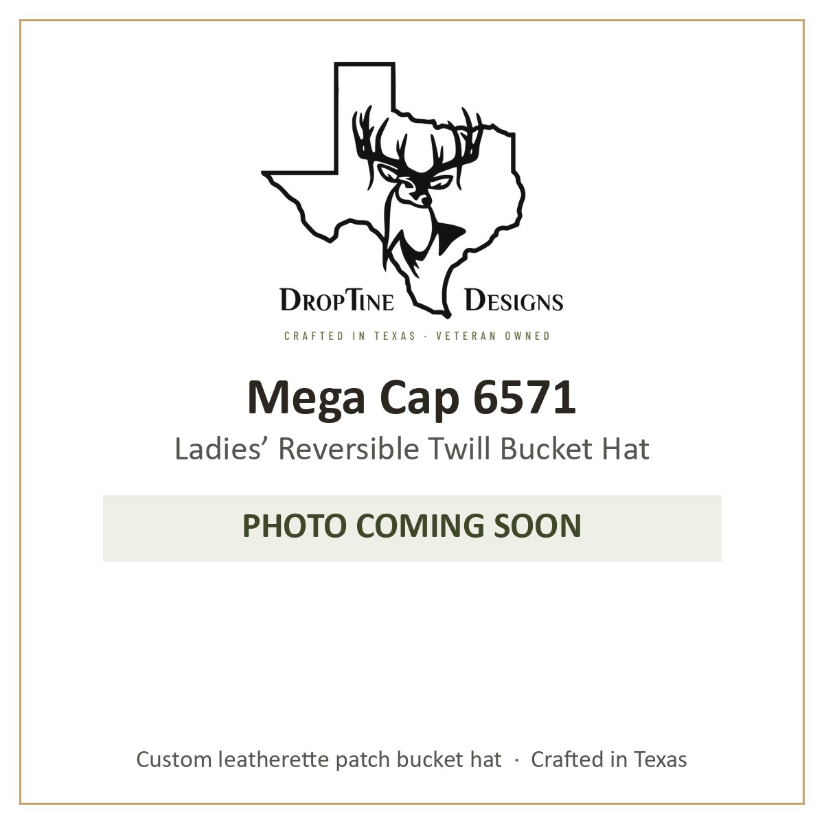 Photo coming soon: Mega Cap 6571 Ladies’ Reversible Twill Bucket Hat