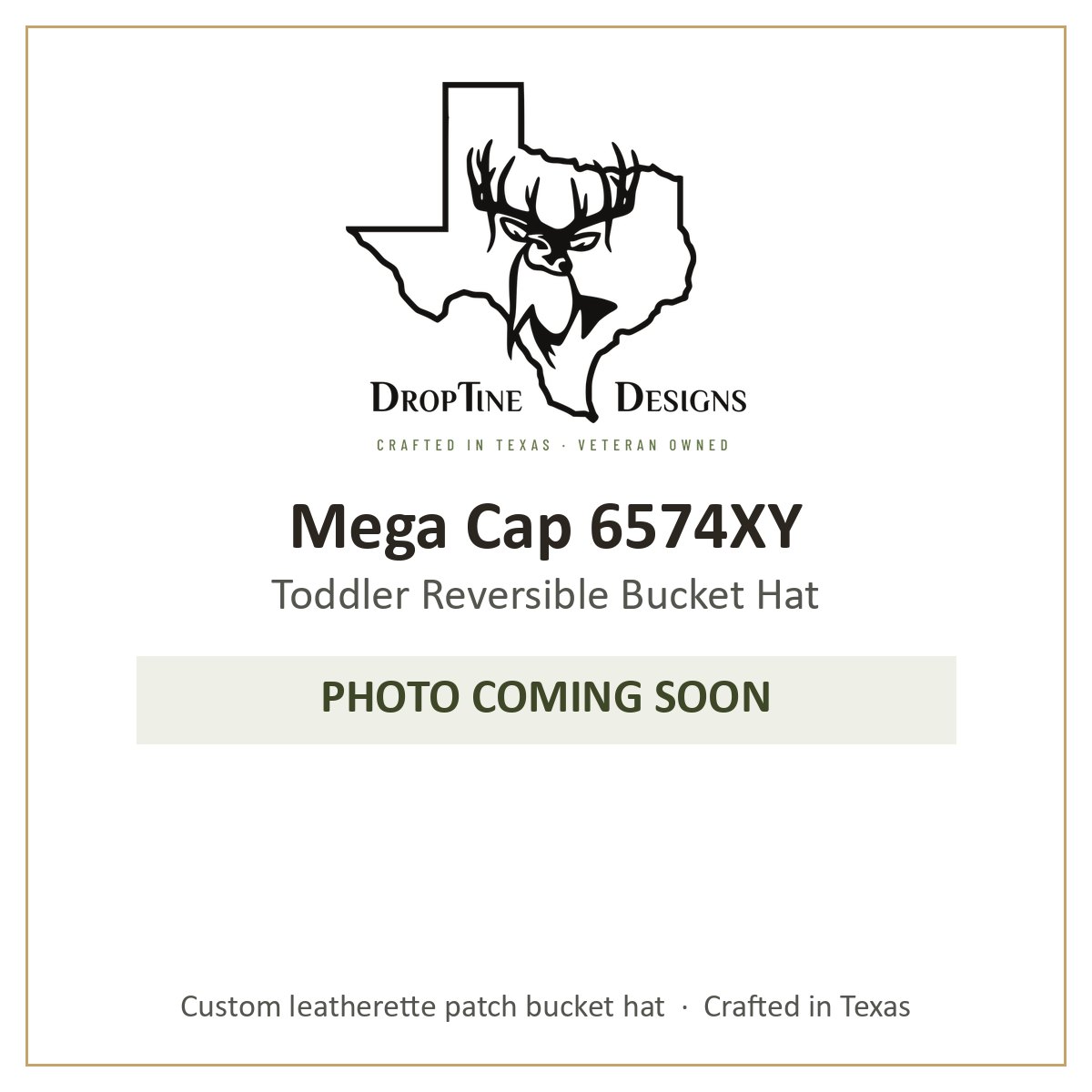 Photo coming soon: Mega Cap 6574XY Toddler Reversible Bucket Hat
