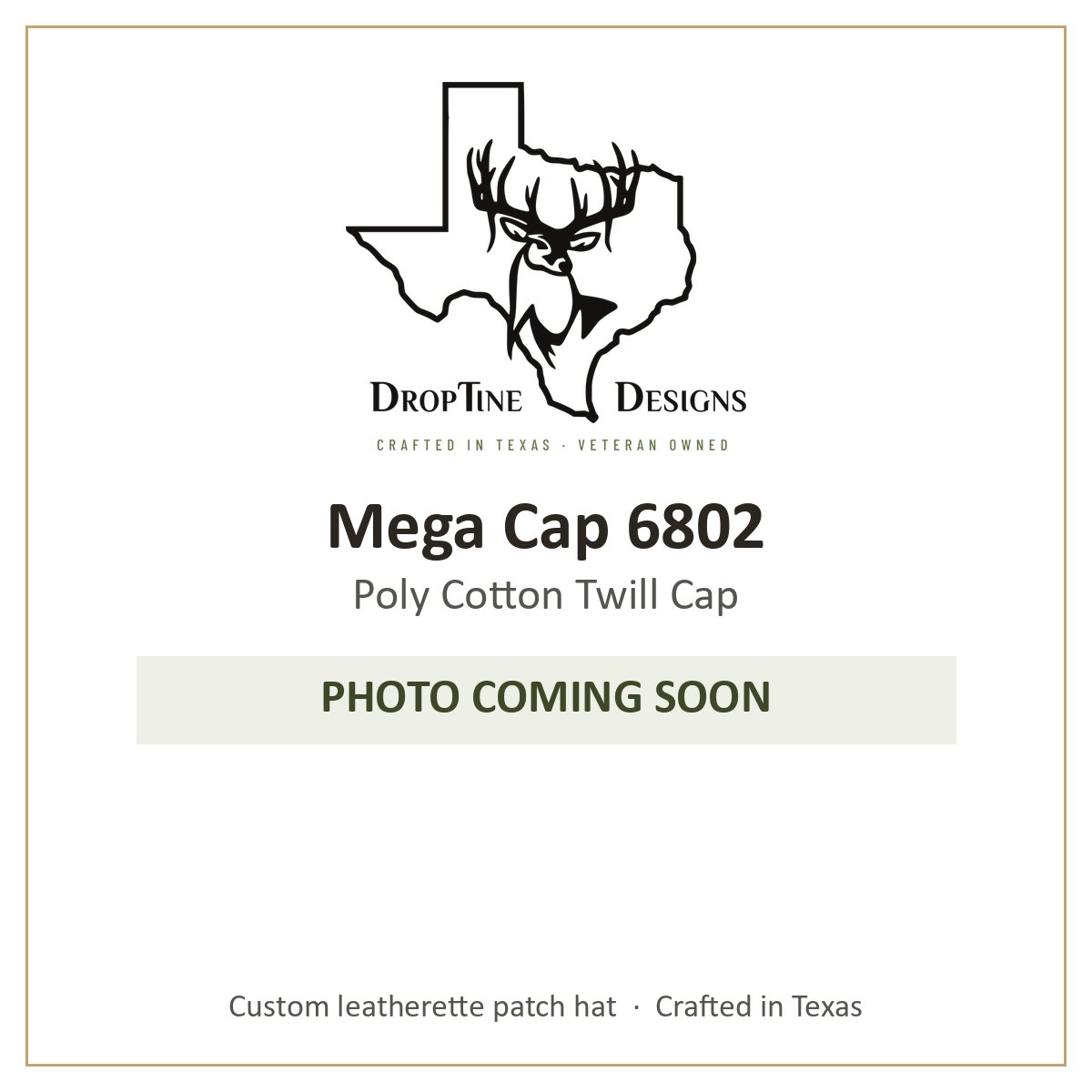 Photo coming soon: Mega Cap 6802 Poly Cotton Twill Cap
