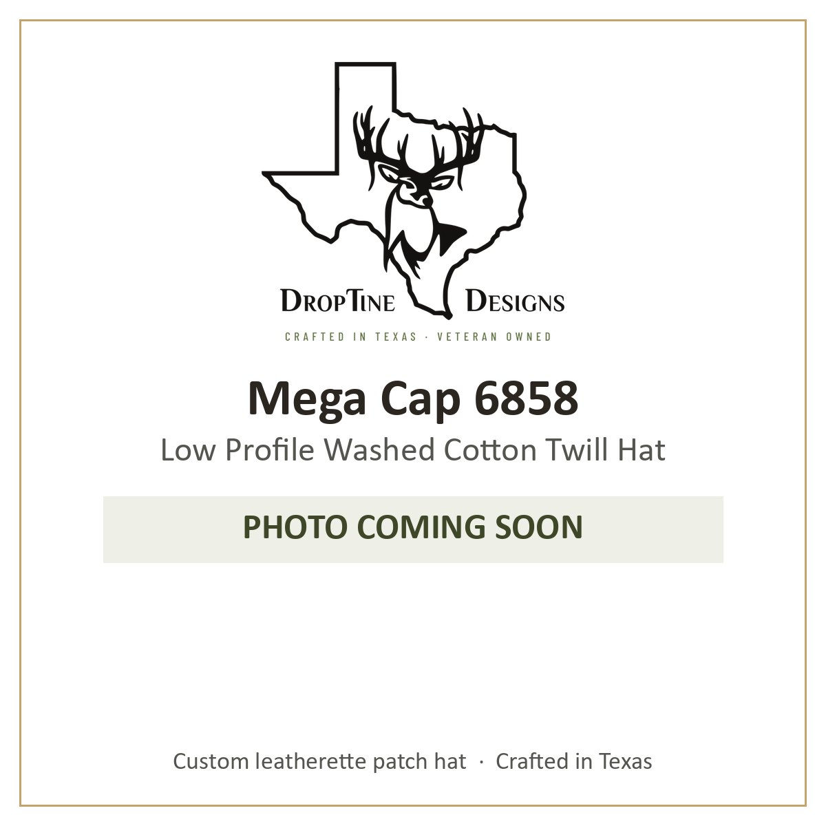 Photo coming soon: Mega Cap 6858 Low Profile Washed Cotton Twill Hat