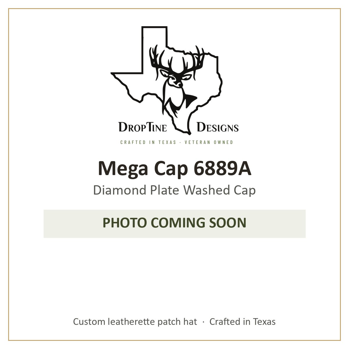 Photo coming soon: Mega Cap 6889A Diamond Plate Washed Cap