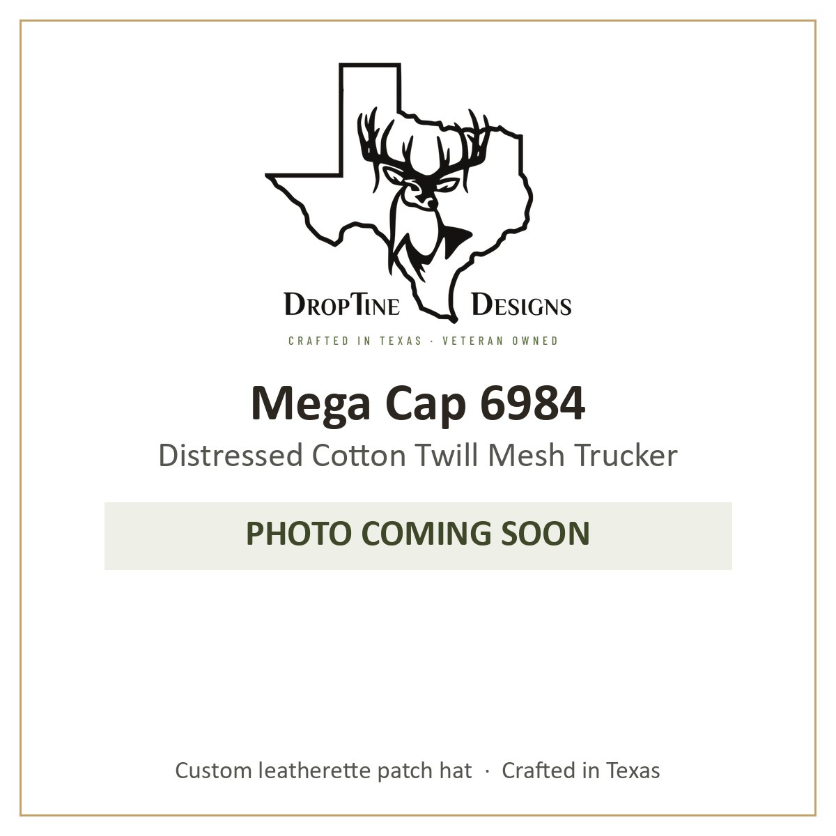 Photo coming soon: Mega Cap 6984 Distressed Cotton Twill Mesh Trucker