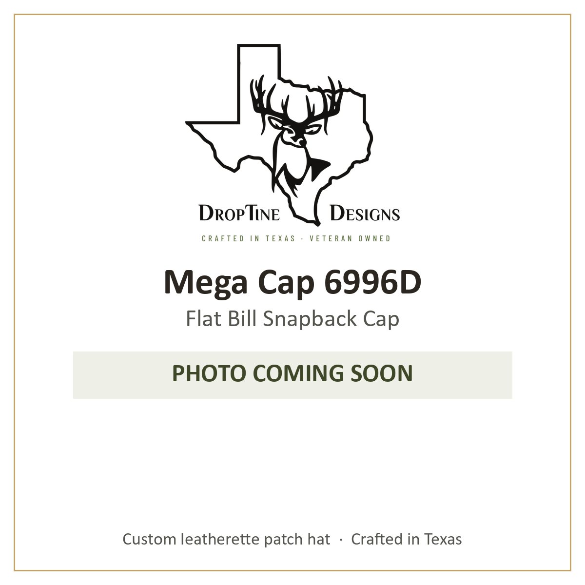 Photo coming soon: Mega Cap 6996D Flat Bill Snapback Cap
