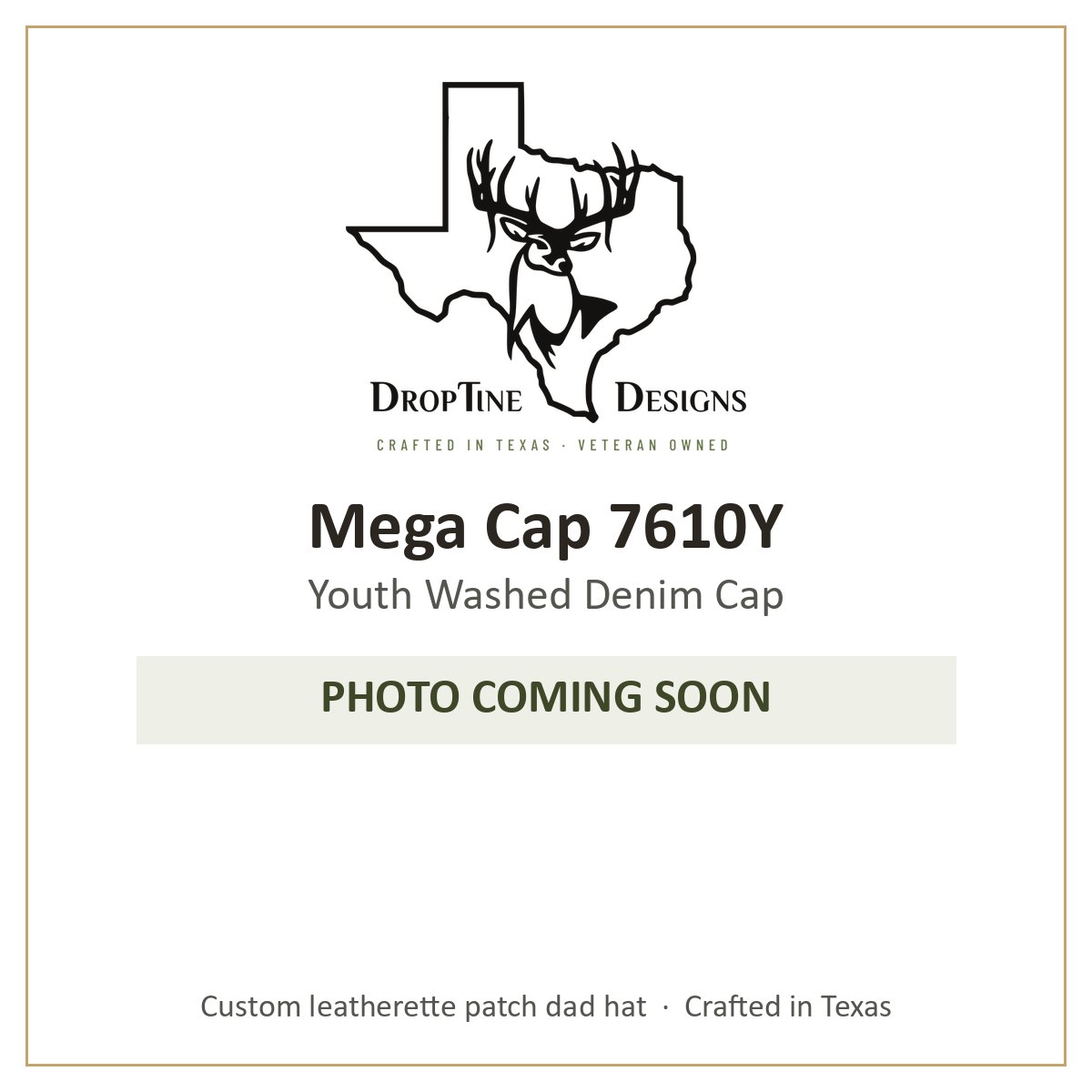 Photo coming soon: Mega Cap 7610Y Youth Washed Denim Cap