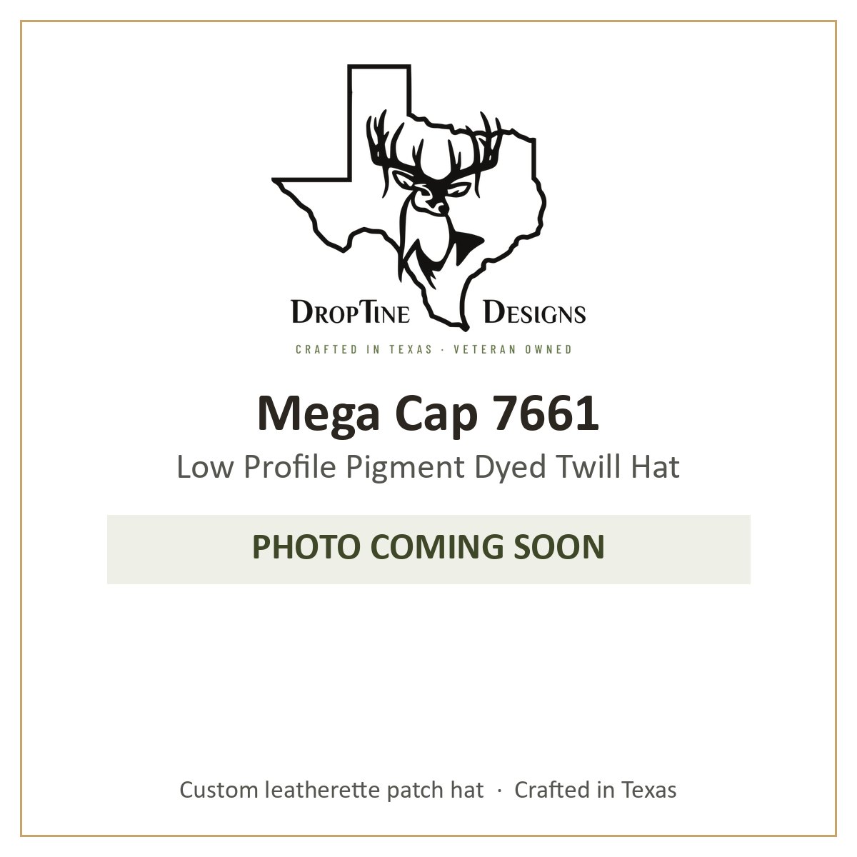 Photo coming soon: Mega Cap 7661 Low Profile Pigment Dyed Twill Hat