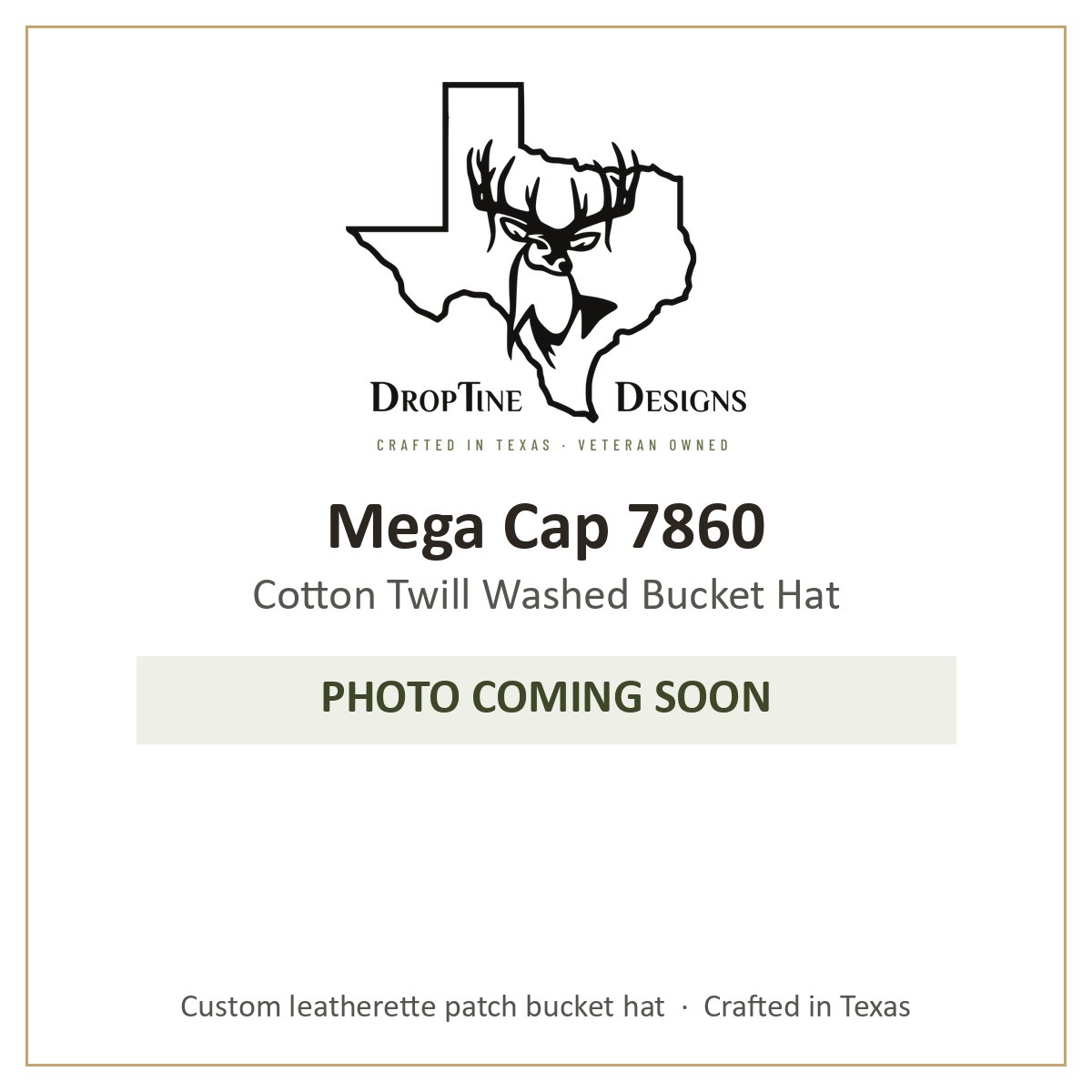 Photo coming soon: Mega Cap 7860 Cotton Twill Washed Bucket Hat