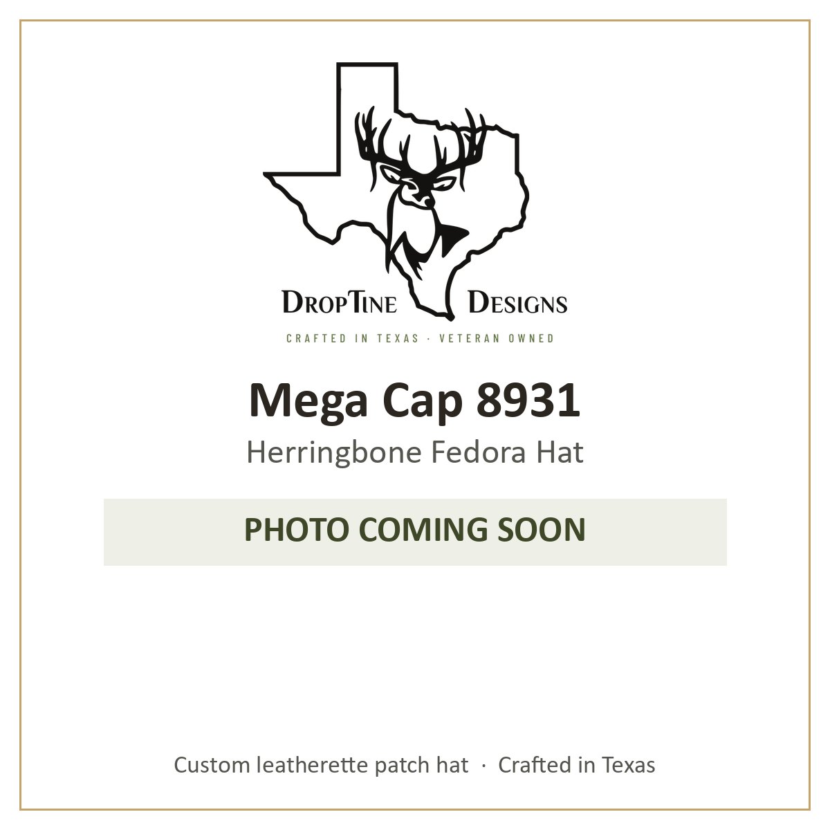 Photo coming soon: Mega Cap 8931 Herringbone Fedora Hat