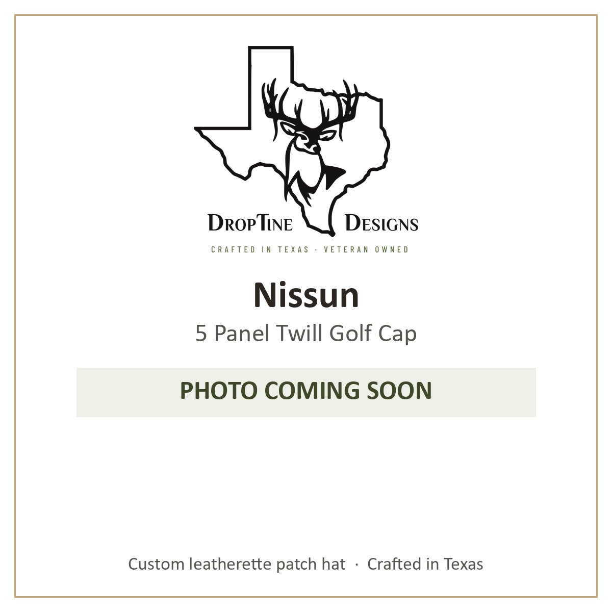 Photo coming soon: Nissun 5 Panel Twill Golf Cap