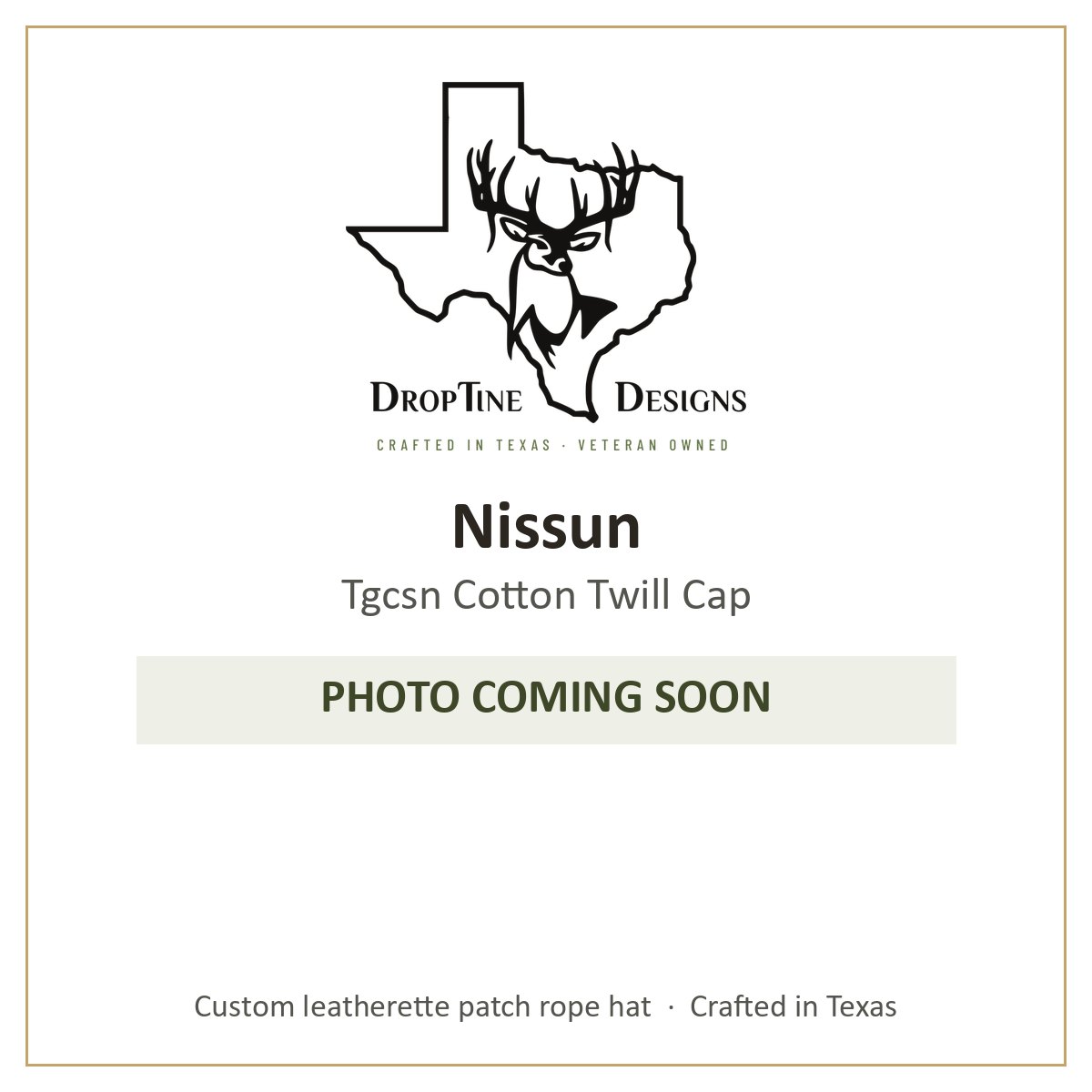 Photo coming soon: Nissun Tgcsn Cotton Twill Cap