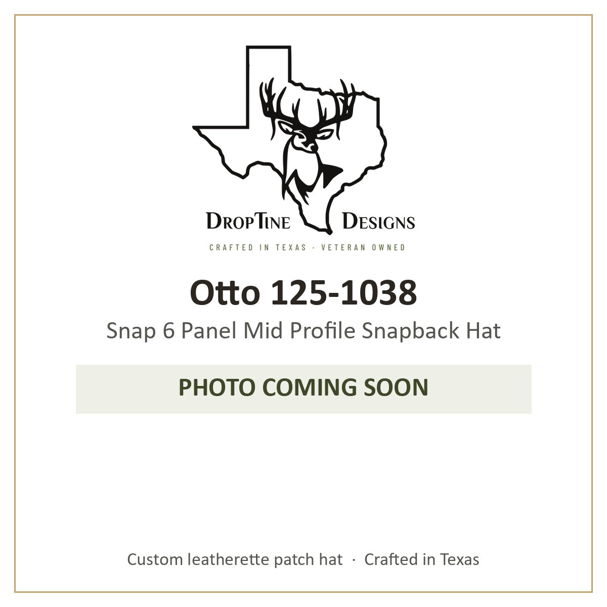 Photo coming soon: Otto 125-1038 Snap 6 Panel Mid Profile Snapback Hat