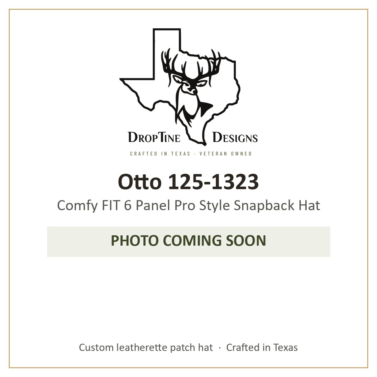 Photo coming soon: Otto 125-1323 Comfy FIT 6 Panel Pro Style Snapback Hat