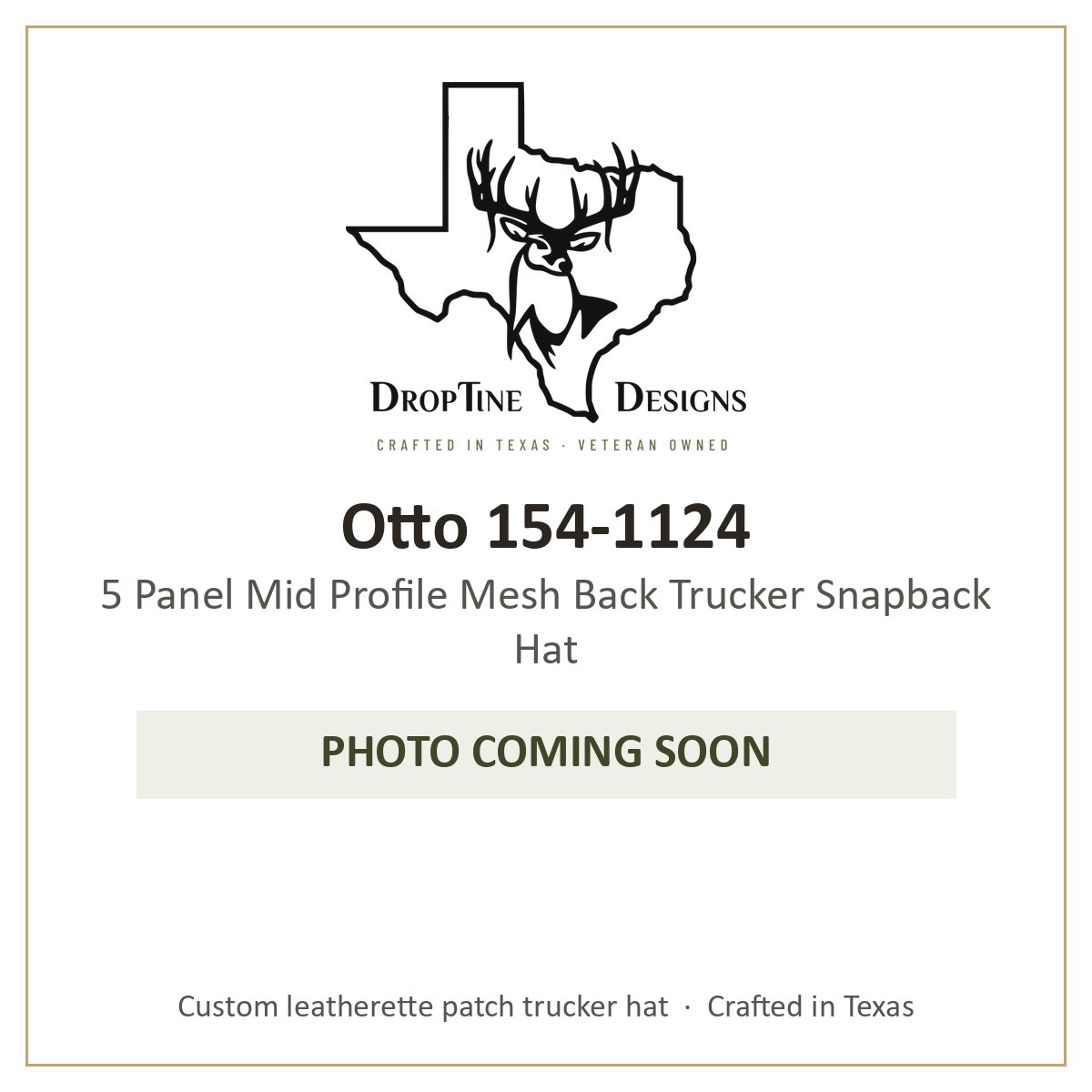 Photo coming soon: Otto 154-1124 5 Panel Mid Profile Mesh Back Trucker Snapback Hat
