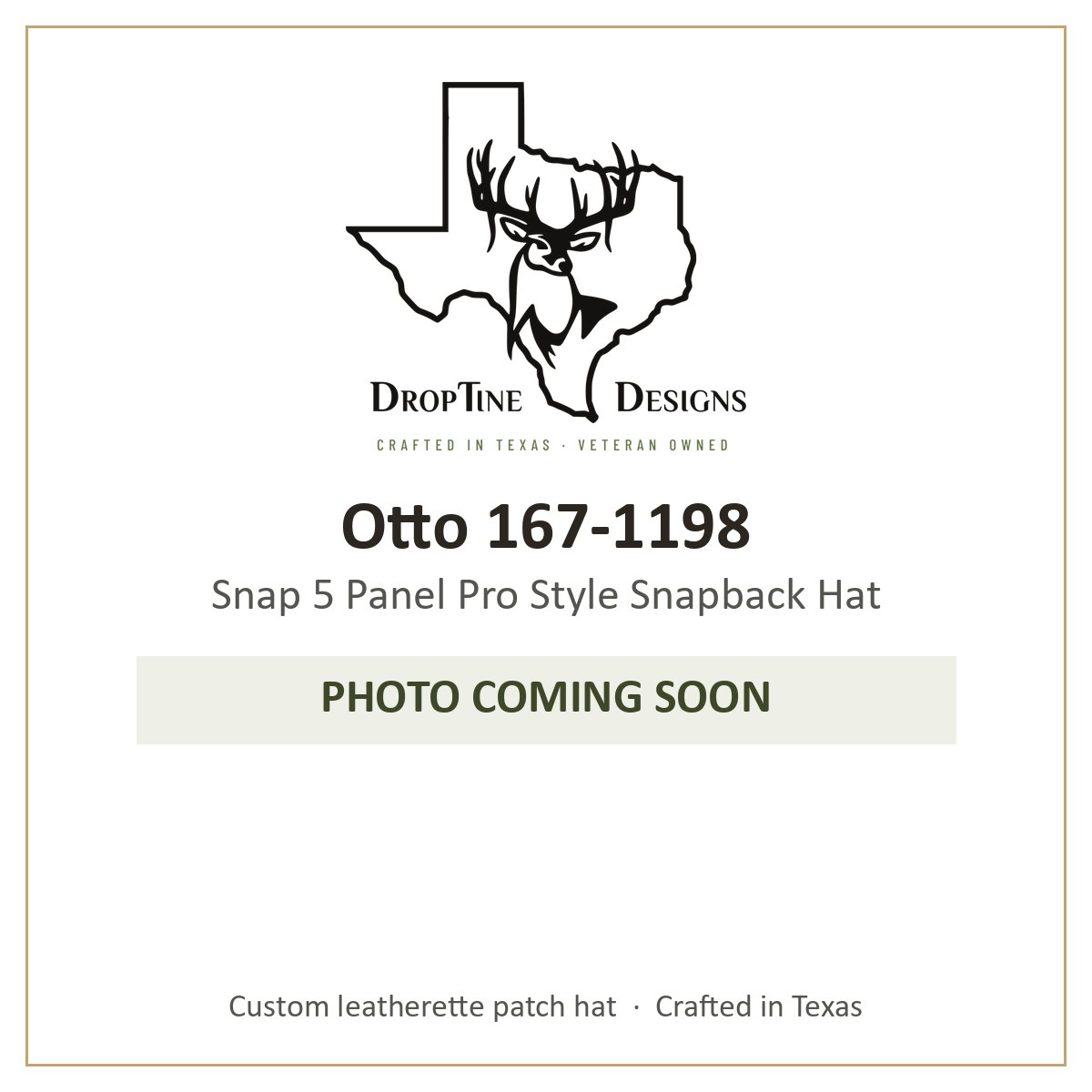 Photo coming soon: Otto 167-1198 Snap 5 Panel Pro Style Snapback Hat