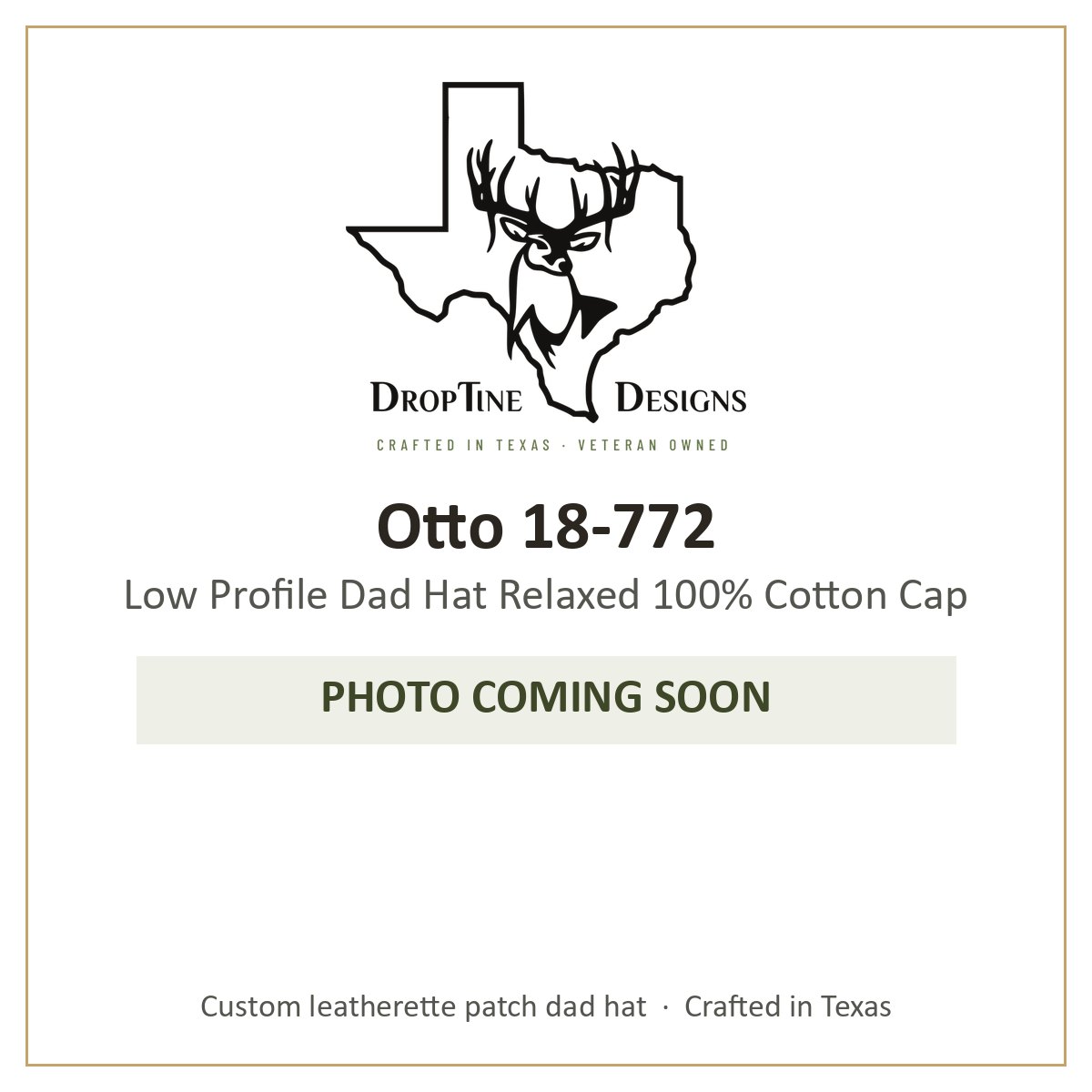 Photo coming soon: Otto 18-772 Low Profile Dad Hat Relaxed 100% Cotton Cap