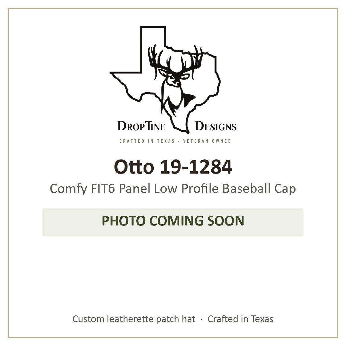 Photo coming soon: Otto 19-1284 Comfy FIT6 Panel Low Profile Baseball Cap