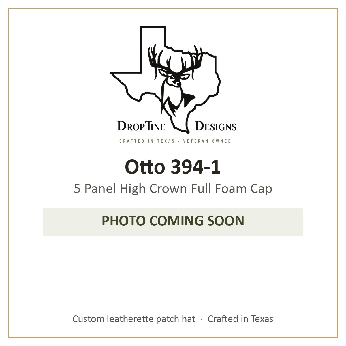 Photo coming soon: Otto 394-1 5 Panel High Crown Full Foam Cap