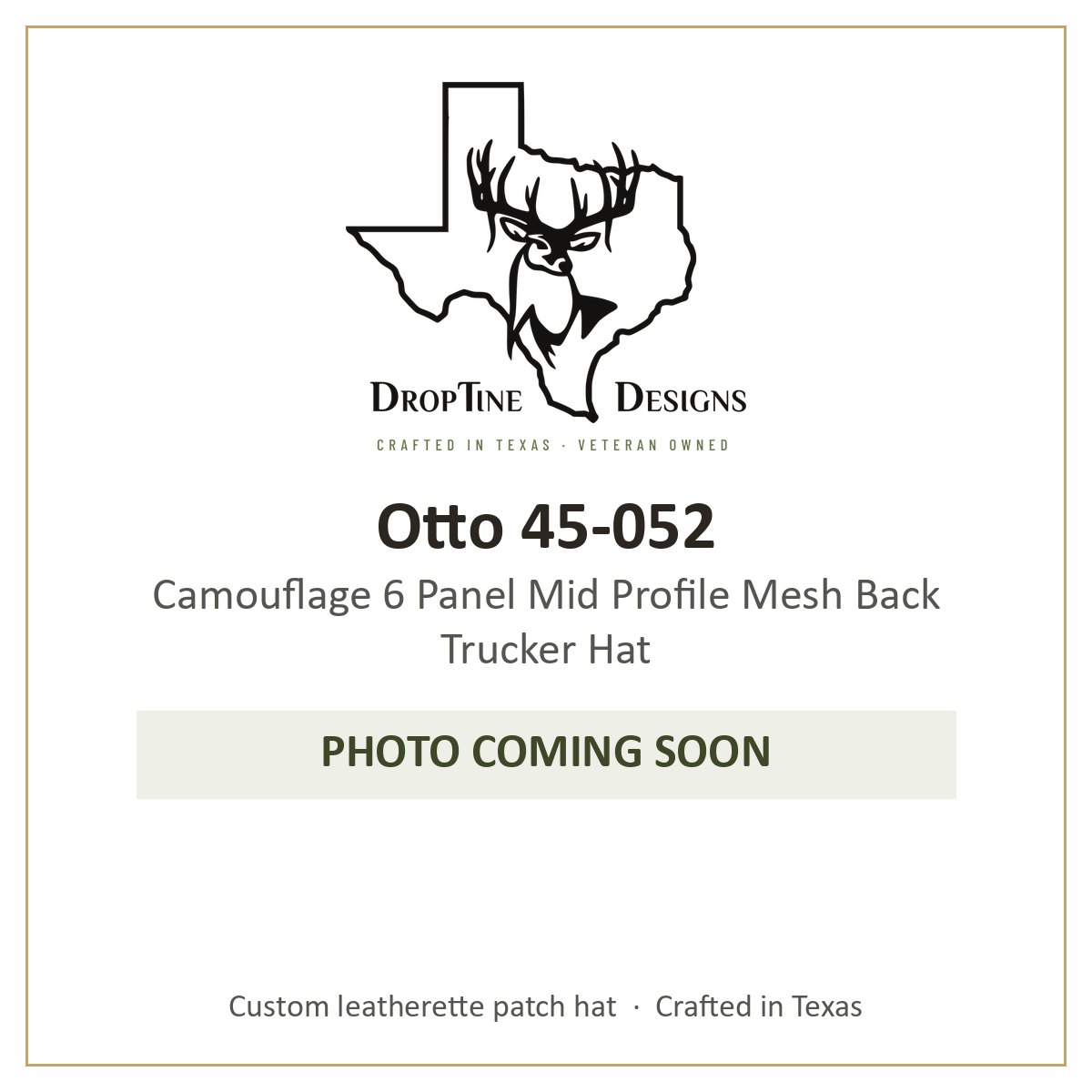 Photo coming soon: Otto 45-052 Camouflage 6 Panel Mid Profile Mesh Back Trucker Hat