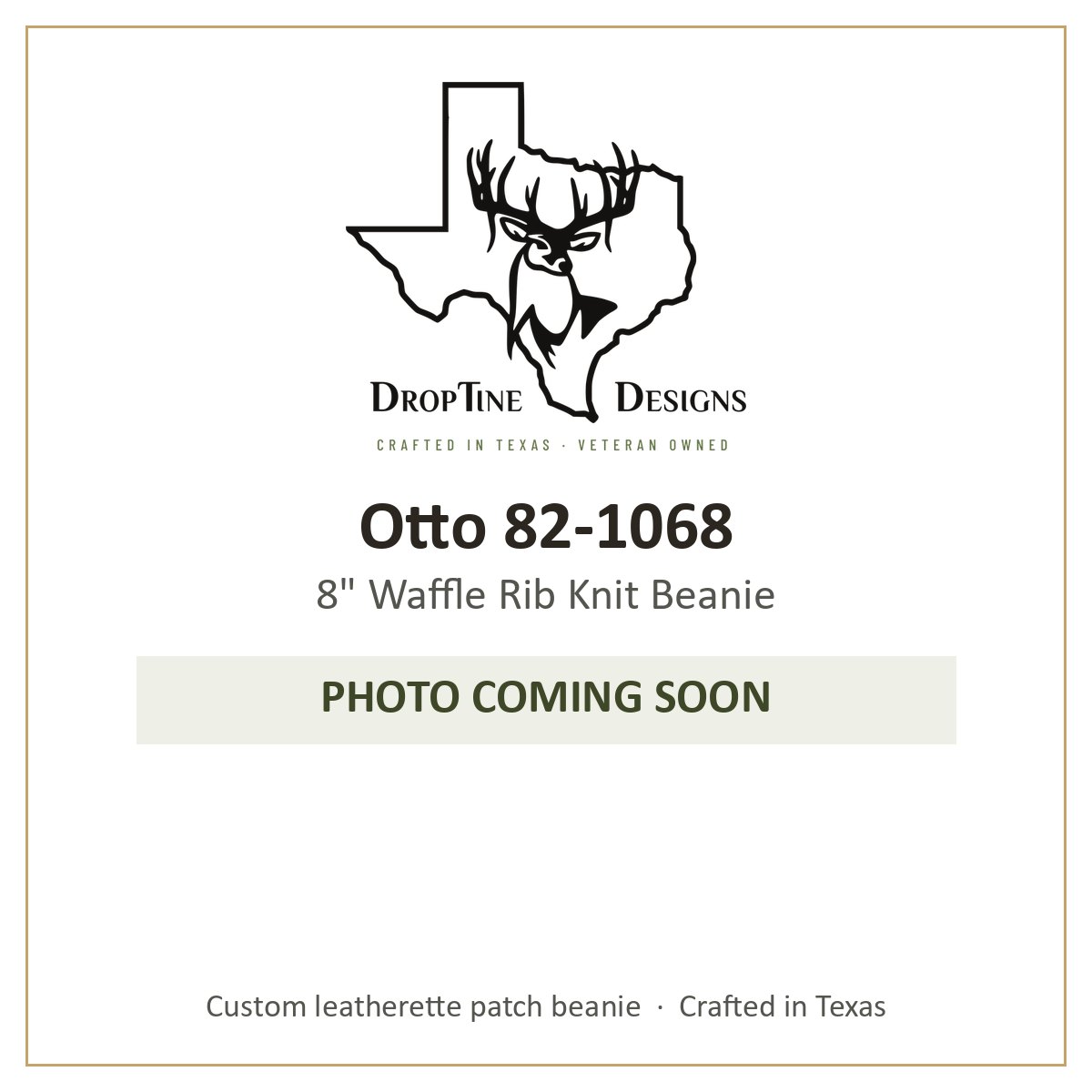 Photo coming soon: Otto 82-1068 8" Waffle Rib Knit Beanie