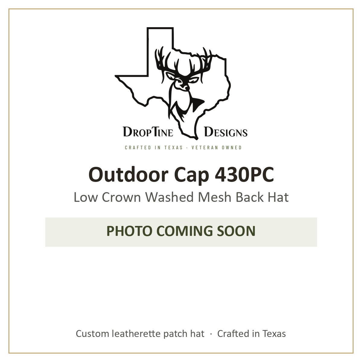 Photo coming soon: Outdoor Cap 430PC Low Crown Washed Mesh Back Hat