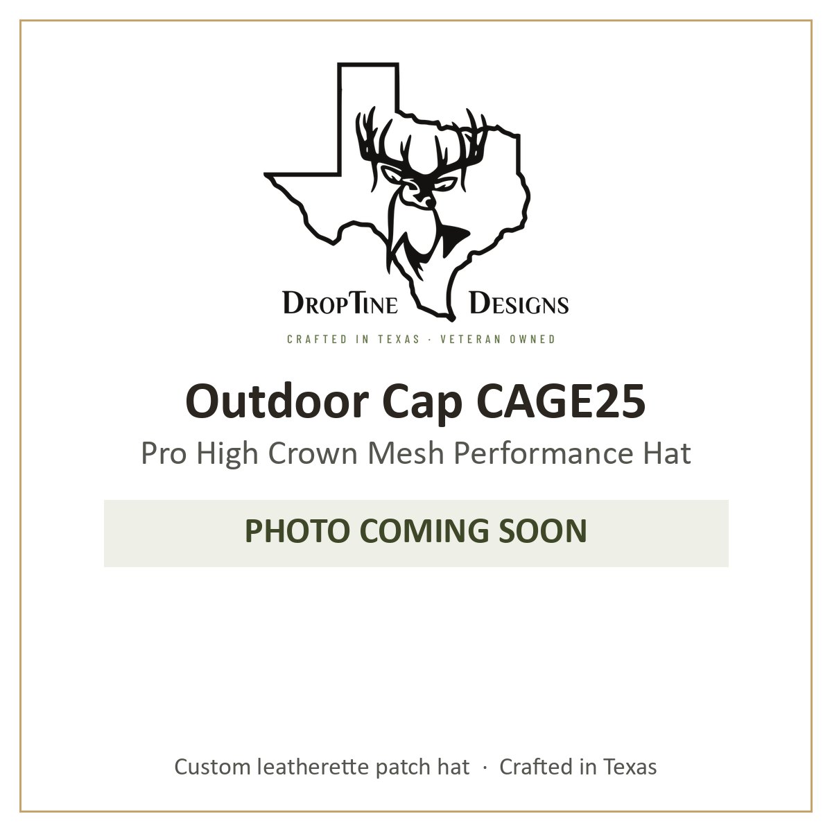 Photo coming soon: Outdoor Cap CAGE25 Pro High Crown Mesh Performance Hat