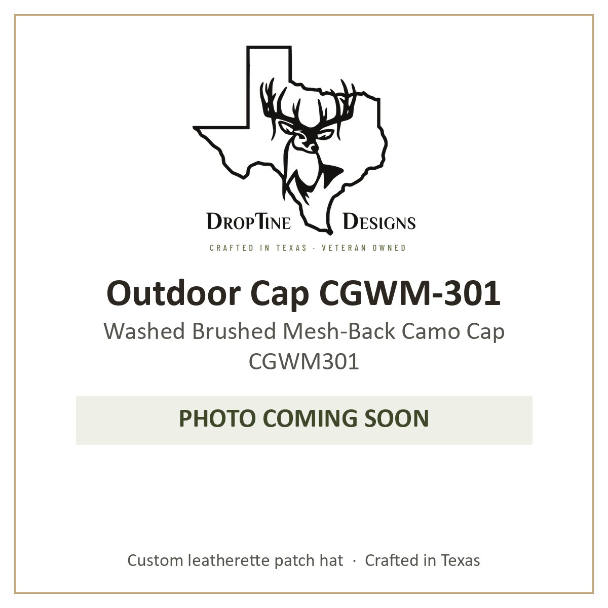 Photo coming soon: Outdoor Cap CGWM-301 Washed Brushed Mesh-Back Camo Cap CGWM301