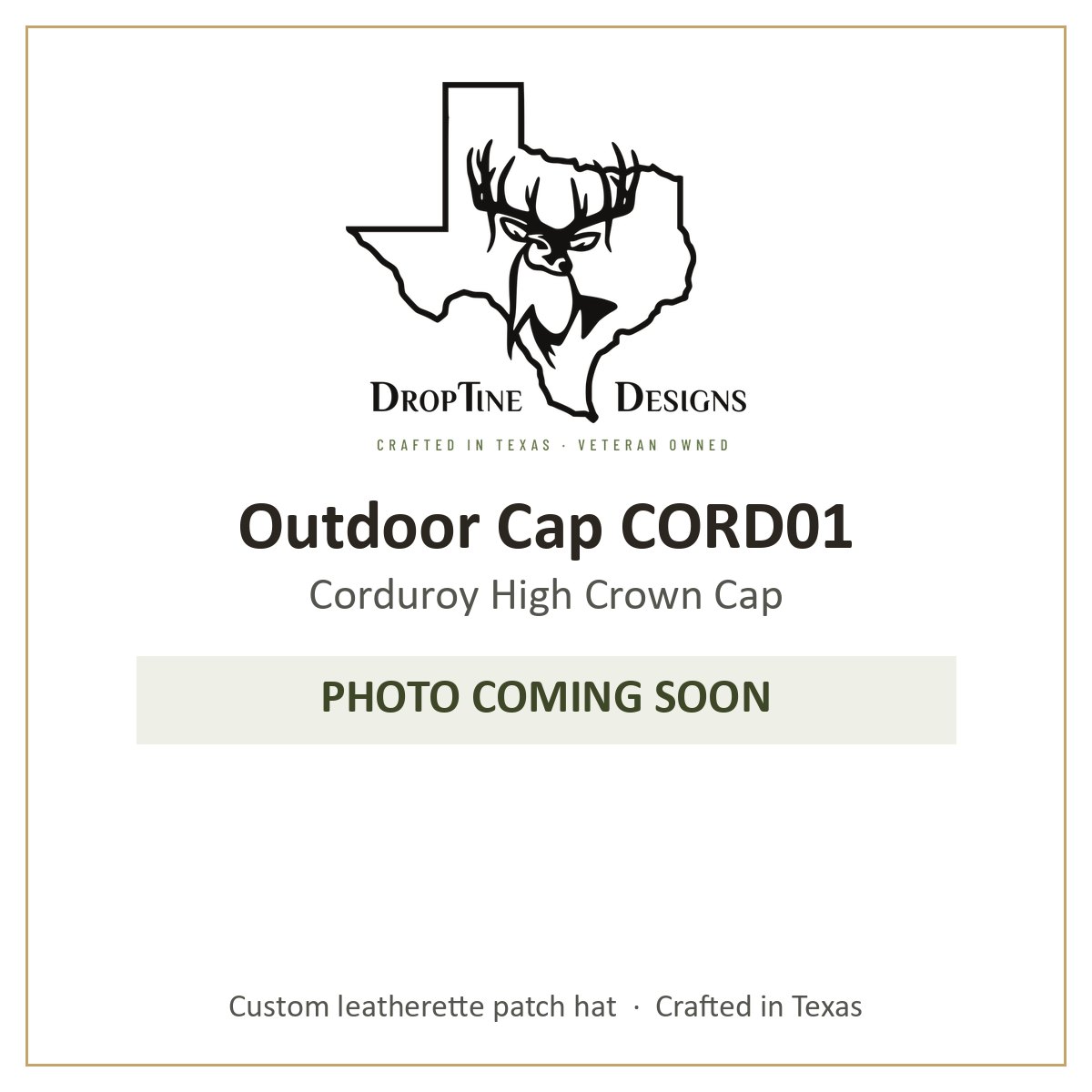 Photo coming soon: Outdoor Cap CORD01 Corduroy High Crown Cap