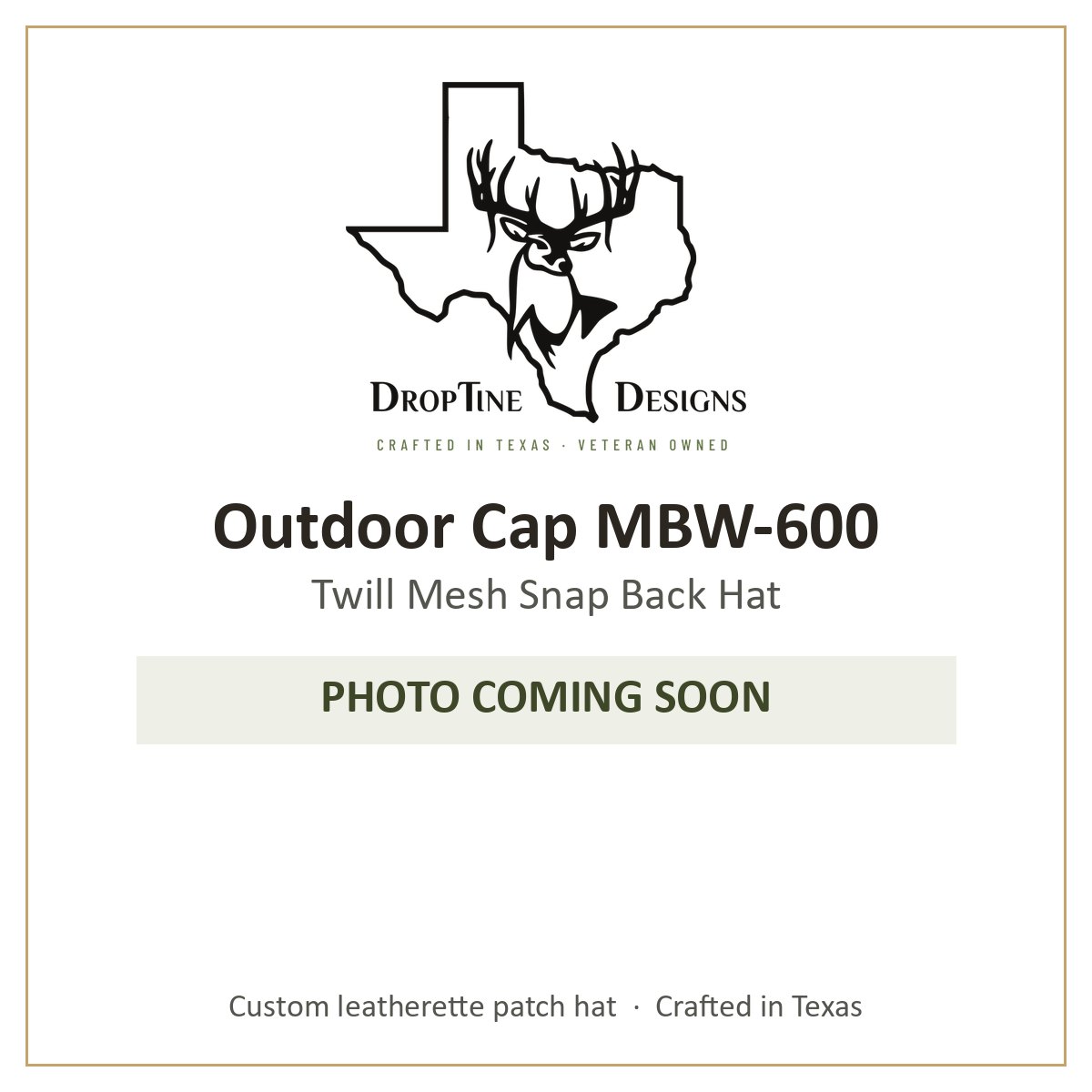 Photo coming soon: Outdoor Cap MBW-600 Twill Mesh Snap Back Hat