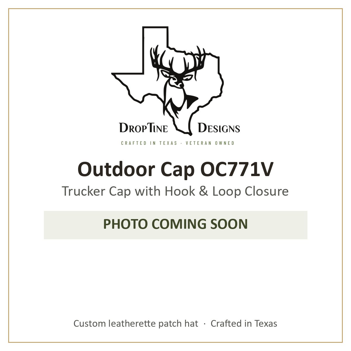 Photo coming soon: Outdoor Cap OC771V Trucker Cap with Hook & Loop Closure