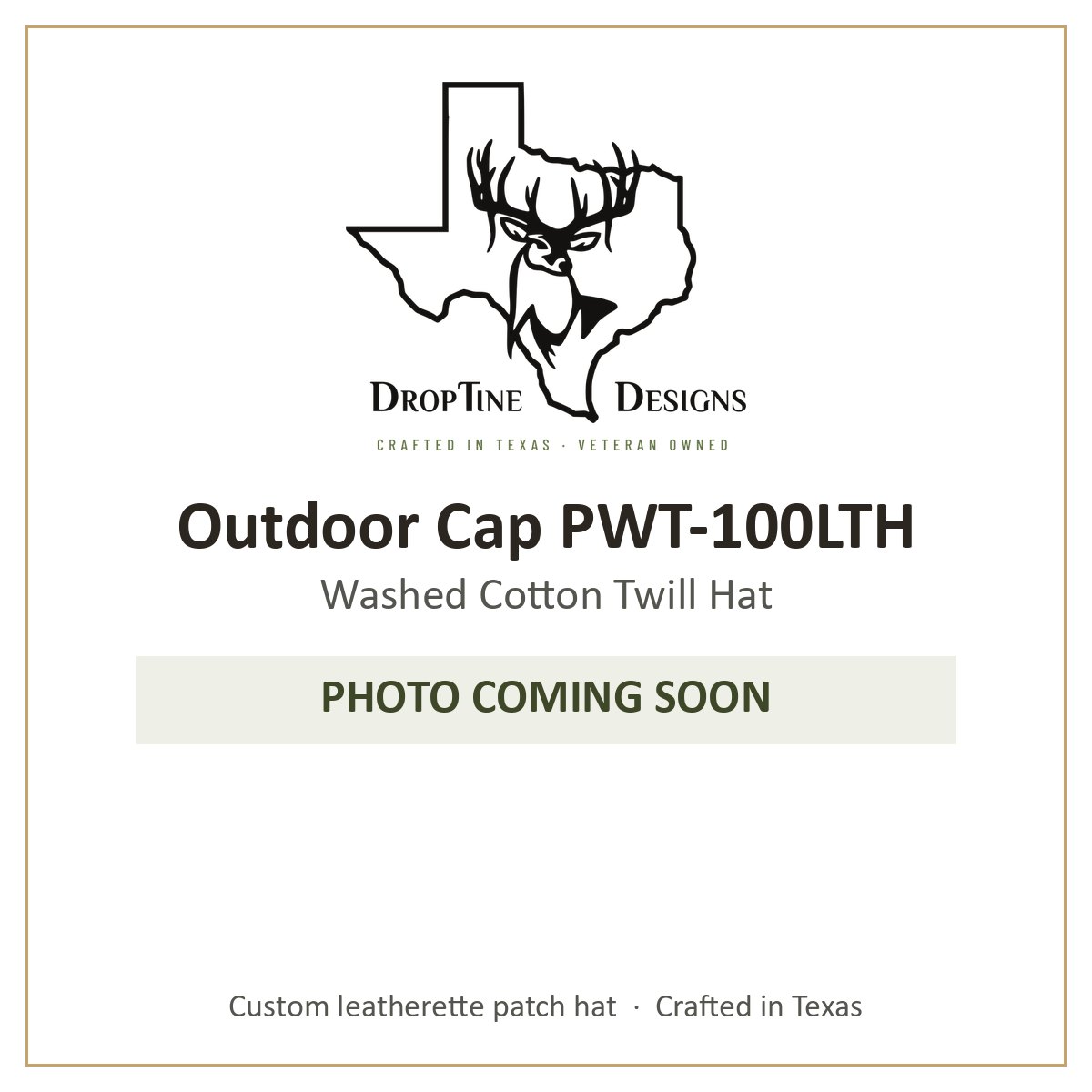 Photo coming soon: Outdoor Cap PWT-100LTH Washed Cotton Twill Hat