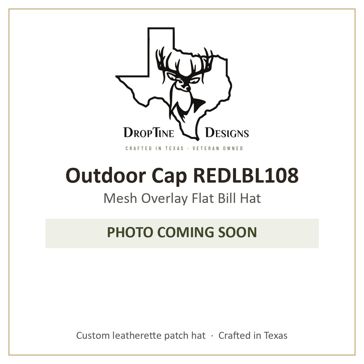 Photo coming soon: Outdoor Cap REDLBL108 Mesh Overlay Flat Bill Hat