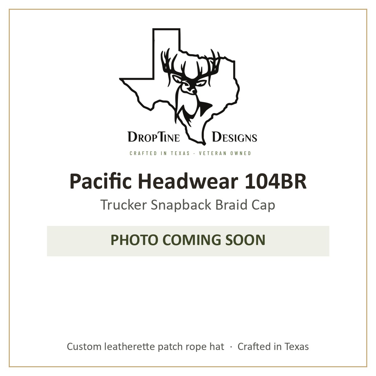 Photo coming soon: Pacific Headwear 104BR Trucker Snapback Braid Cap