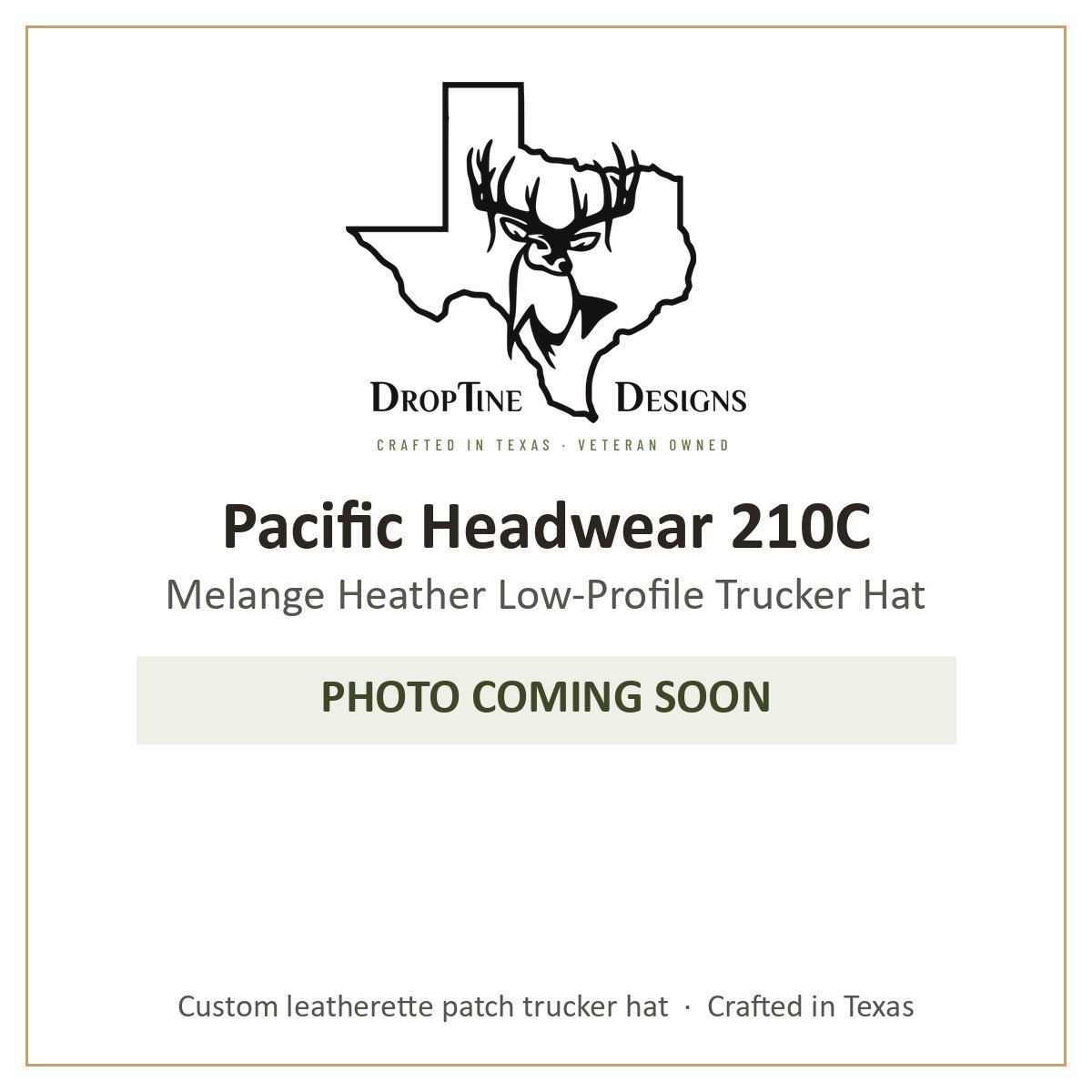 Photo coming soon: Pacific Headwear 210C Melange Heather Low-Profile Trucker Hat