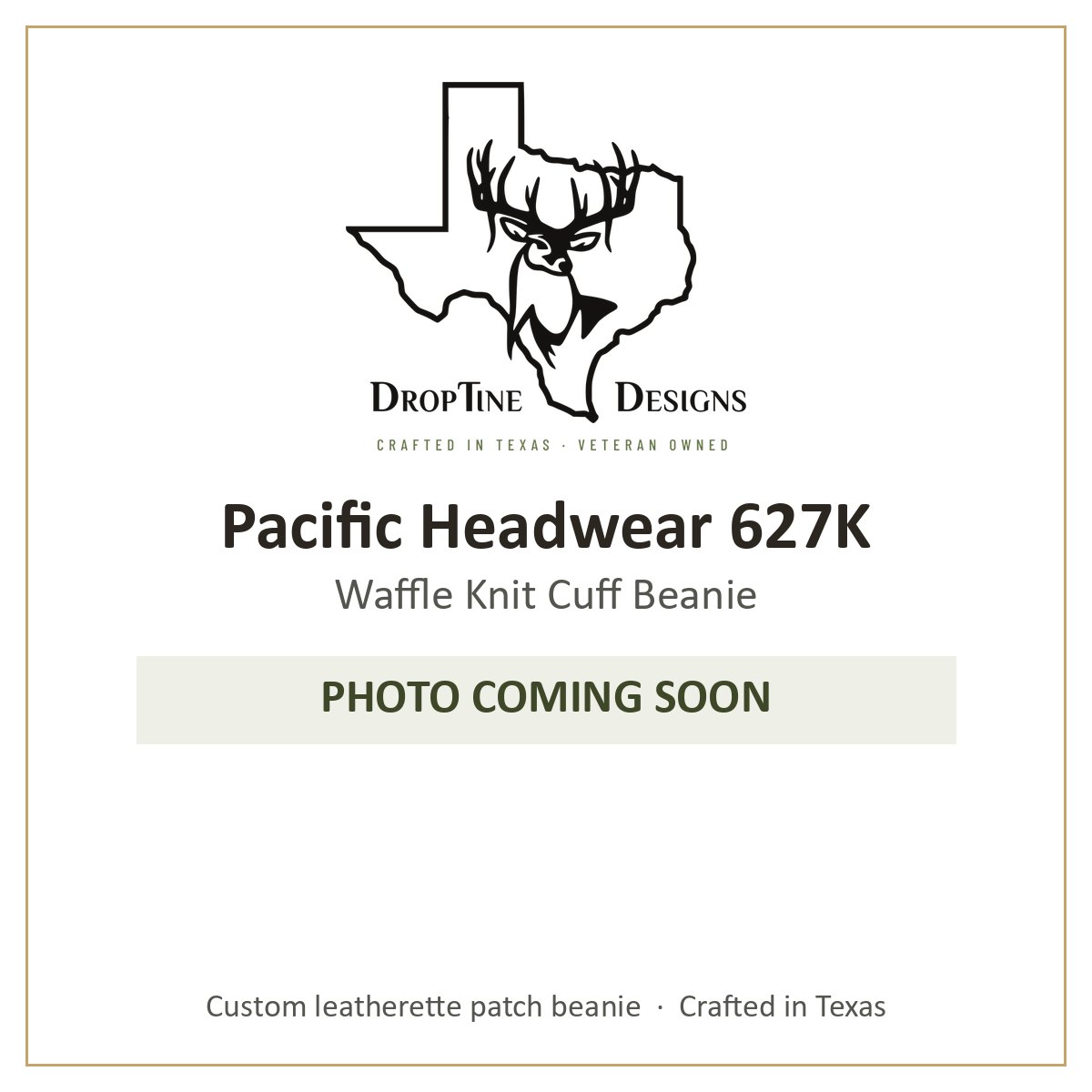 Photo coming soon: Pacific Headwear 627K Waffle Knit Cuff Beanie