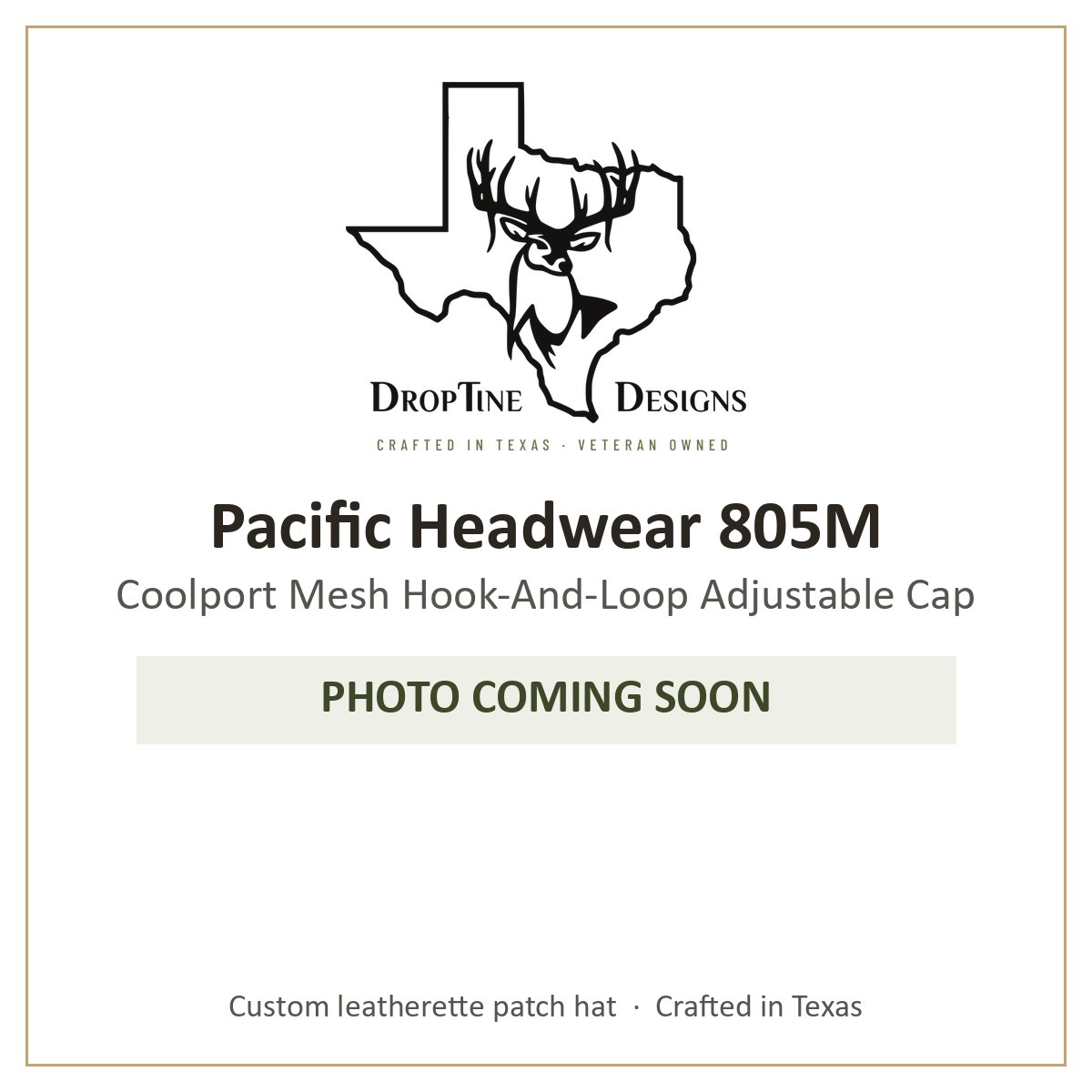 Photo coming soon: Pacific Headwear 805M Coolport Mesh Hook-And-Loop Adjustable Cap