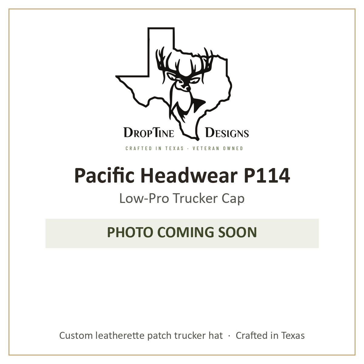 Photo coming soon: Pacific Headwear P114 Low-Pro Trucker Cap
