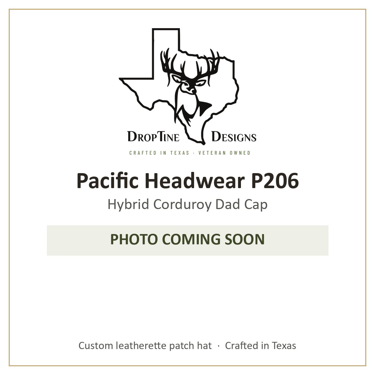 Photo coming soon: Pacific Headwear P206 Hybrid Corduroy Dad Cap