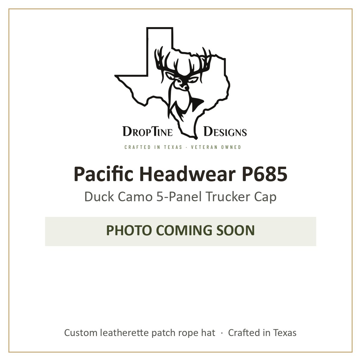 Photo coming soon: Pacific Headwear P685 Duck Camo 5-Panel Trucker Cap