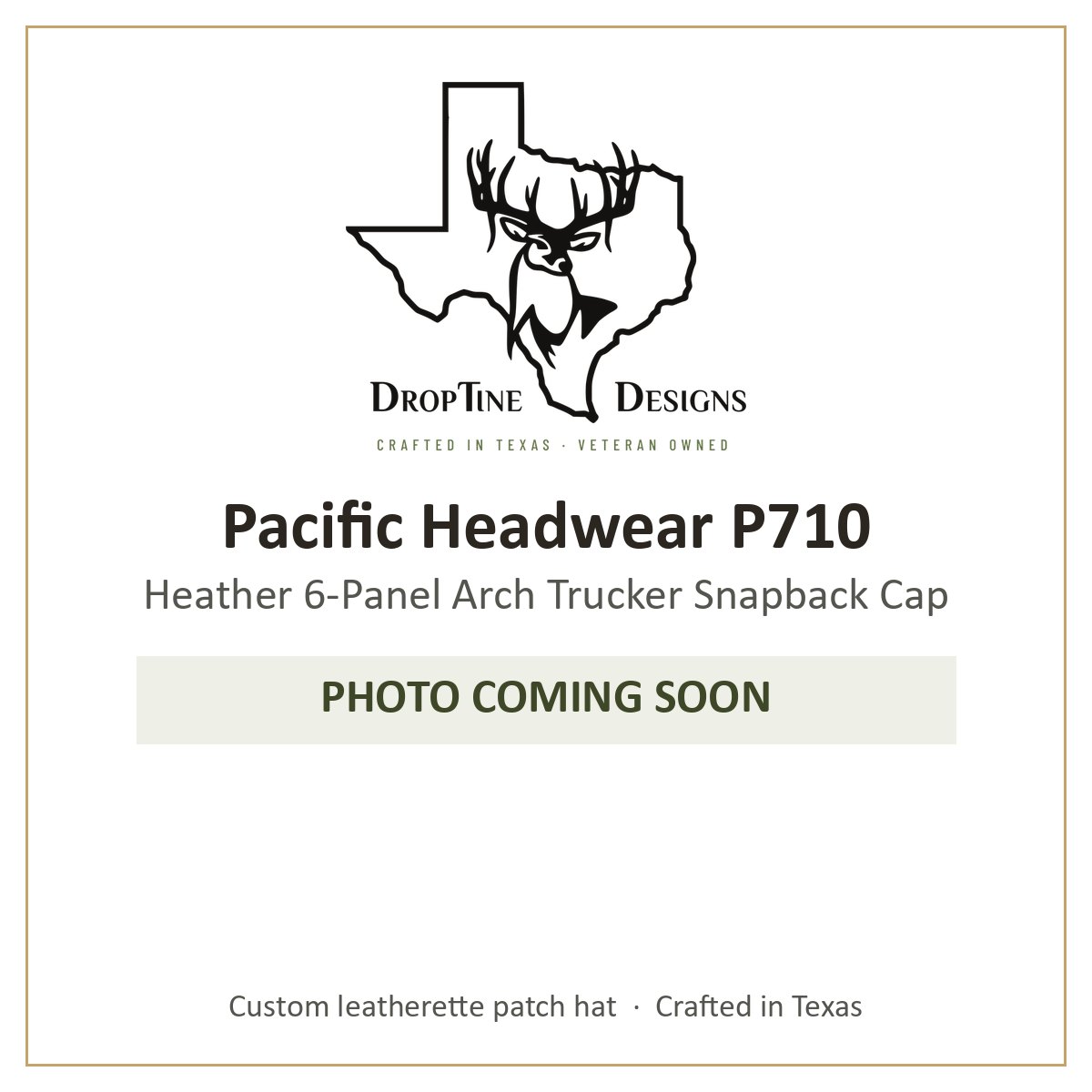 Photo coming soon: Pacific Headwear P710 Heather 6-Panel Arch Trucker Snapback Cap
