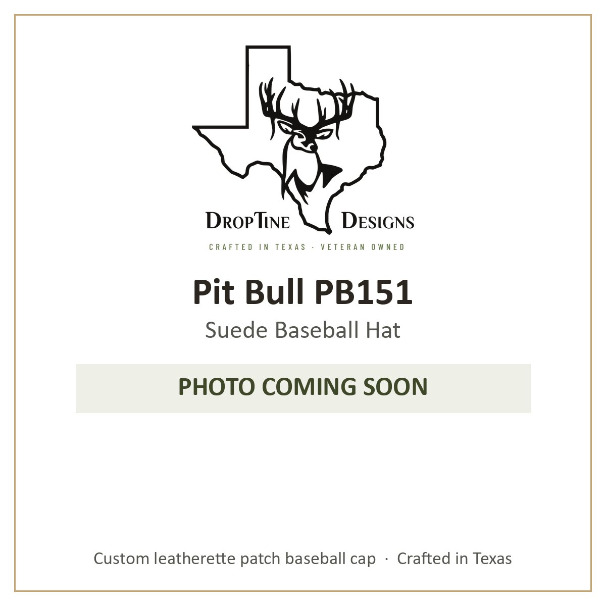 Photo coming soon: Pit Bull PB151 Suede Baseball Hat