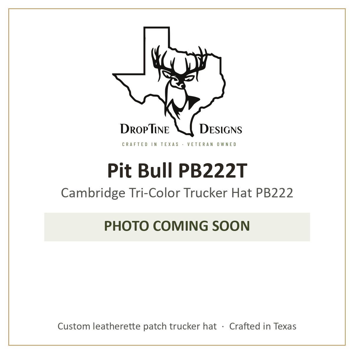 Photo coming soon: Pit Bull PB222T Cambridge Tri-Color Trucker Hat PB222