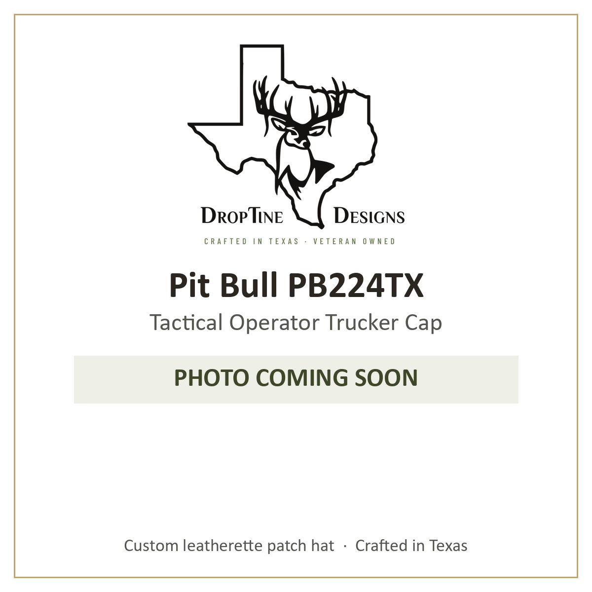 Photo coming soon: Pit Bull PB224TX Tactical Operator Trucker Cap
